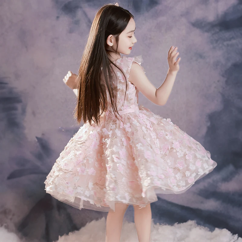 Elegant Birthday Party Dress for Kids Girls Wedding Formal Occasion Short Evening Gowns Children Luxury Princess Pageant Dresses