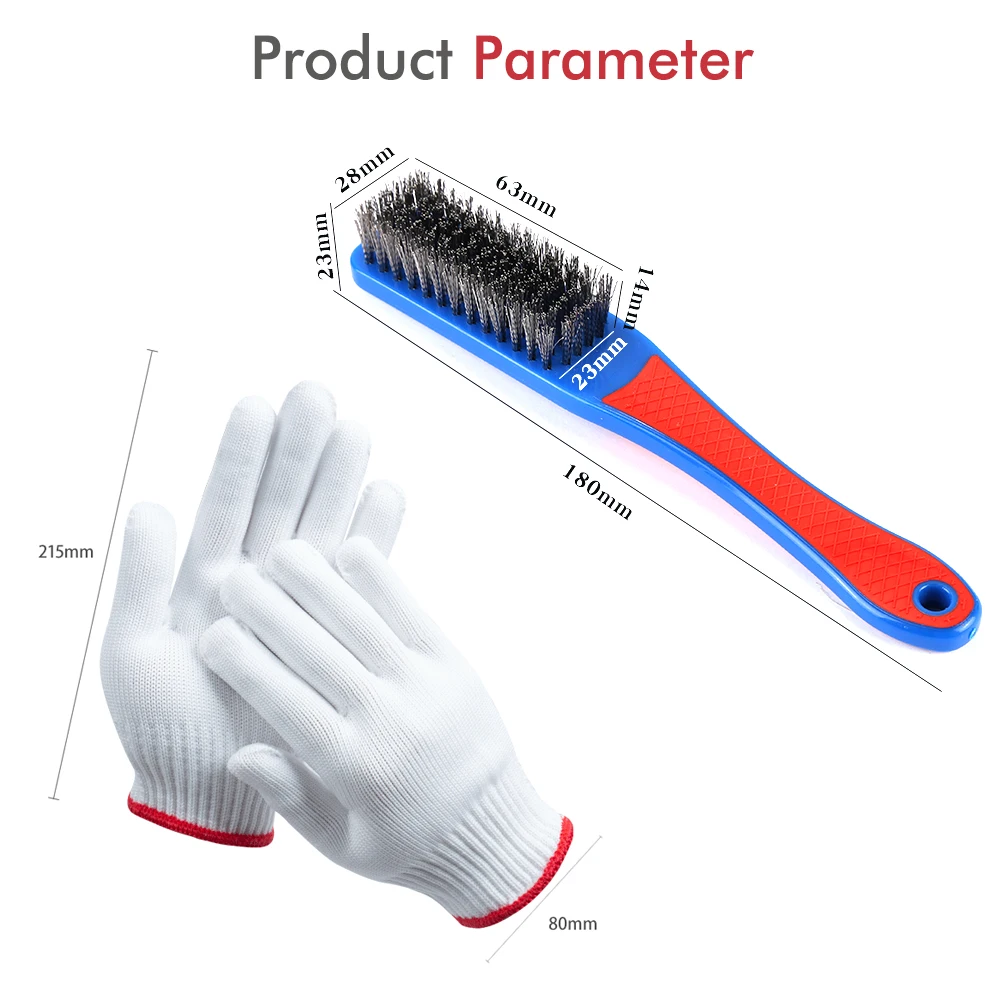 Alça de plástico confortável – perfeita com escova de arame de aço inoxidável resistente para remover ferrugem, escória de soldagem, sujeira e pintura