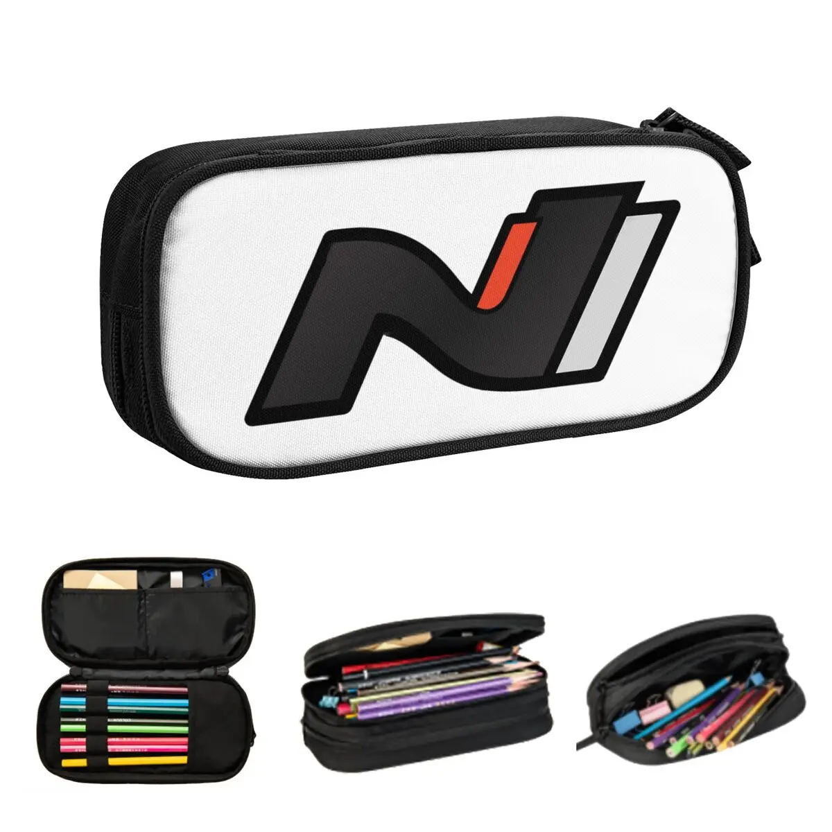 Hyundai N Performance Pencil Cases Large Storage Pen Bags Pen Box Pencil Pouch For Boys Girls Students Stationery School Office