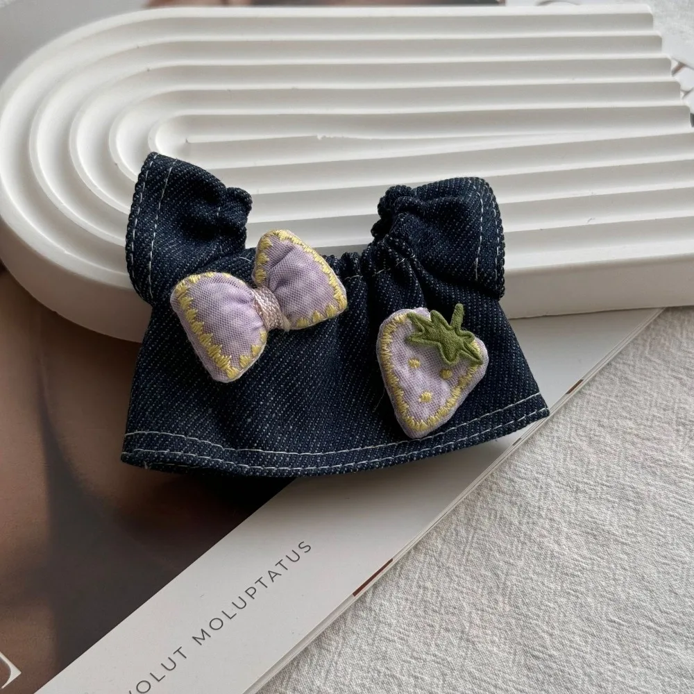 

Casual Strawberries Doll Dress Up Clothes Fashion Cherry Cute Doll Jeans Dress Cute Blue Kawaii Mini Doll Skirt Play House