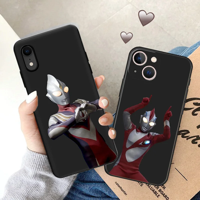 Soft Silicone Phone Case For iPhone 16 Pro Max 15 14 13 12 11 XR XSMax 7 8 Plus 16Pro U-Ultramans Matte Printing Protect Cover