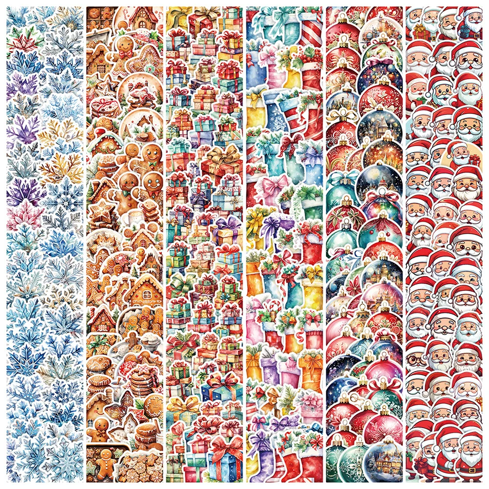 50PCS Christmas Collection Cartoon Graffiti Stickers DIY Luggage Speaker Skateboard Label Waterproof Stickers