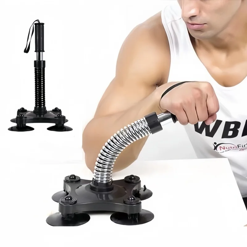Entrenador de lucha de brazos, 4 ventosas de alta resistencia para desarrollador de músculos de muñeca y antebrazo, empuñaduras de ejercicio, equipo de Fitness de fuerza