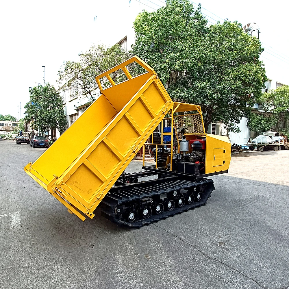 Customized Small Hydraulic Crawler Dump Self-loaded Rubber All-terrain Crawler Continuously Variable Transmission (CVT) Crawler