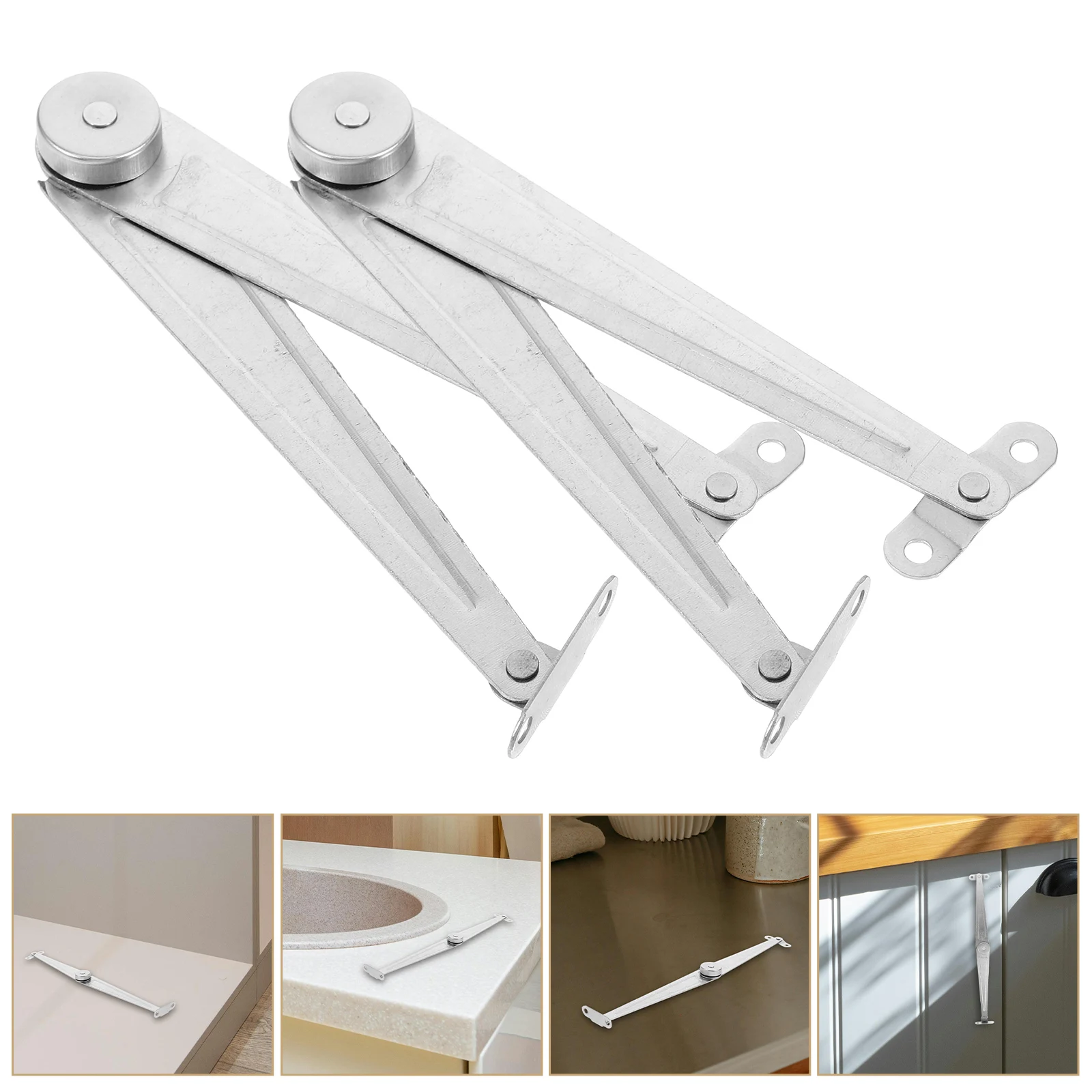

10pcs Adjustable Cabinet Support Rods Durable Metal niture Pull Rods Easy Installation Versatile Self-Balancing Lid Support