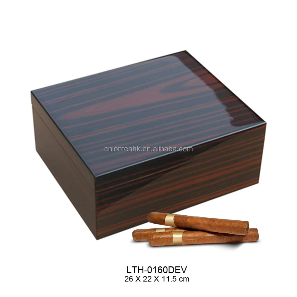 

High quality 25CT Glossy lacquer wooden humidor storage box humidors cigar