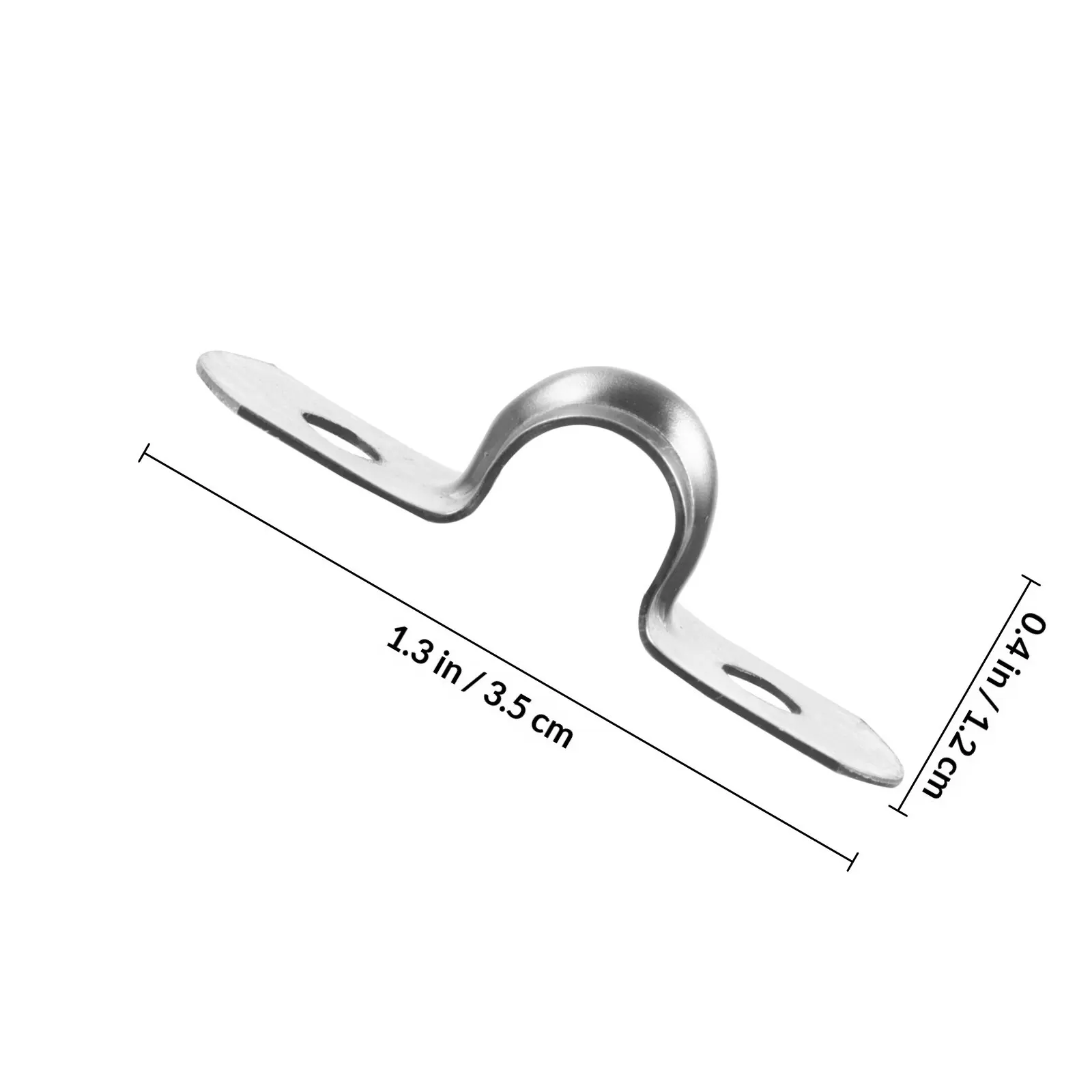 100Pcs Stainless Steel Pipe Clamp U Bracket Tube Strap Clip Rigid Corrosion Resistant for Plumbing Petrochemical Power Hydraulic