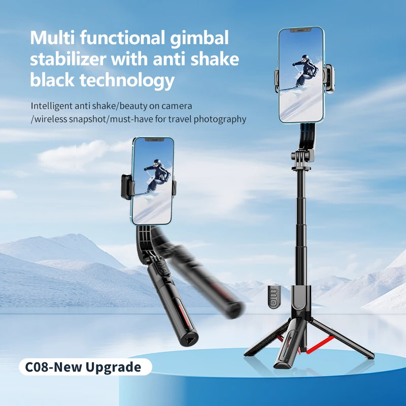 FGCLSY Gimbal Stabilizer Mobile Phone Video stand Bluetooth Selfie Stick Tripod for Smartphone Live Vertical Shooting Bracket