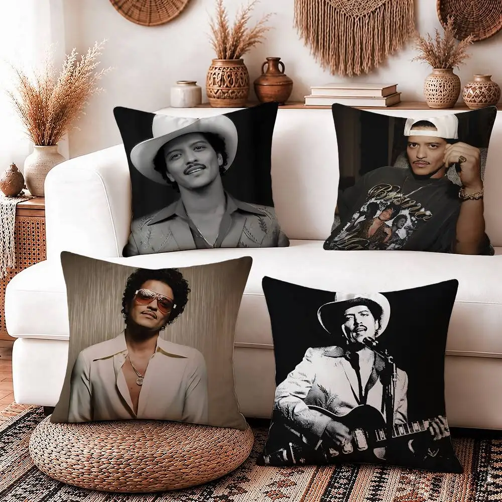 Soul-POP B-Bruno Mars 24K Magic Square Sofa Pillow Cover Solid Color Living Room Home Decor Cushion Case