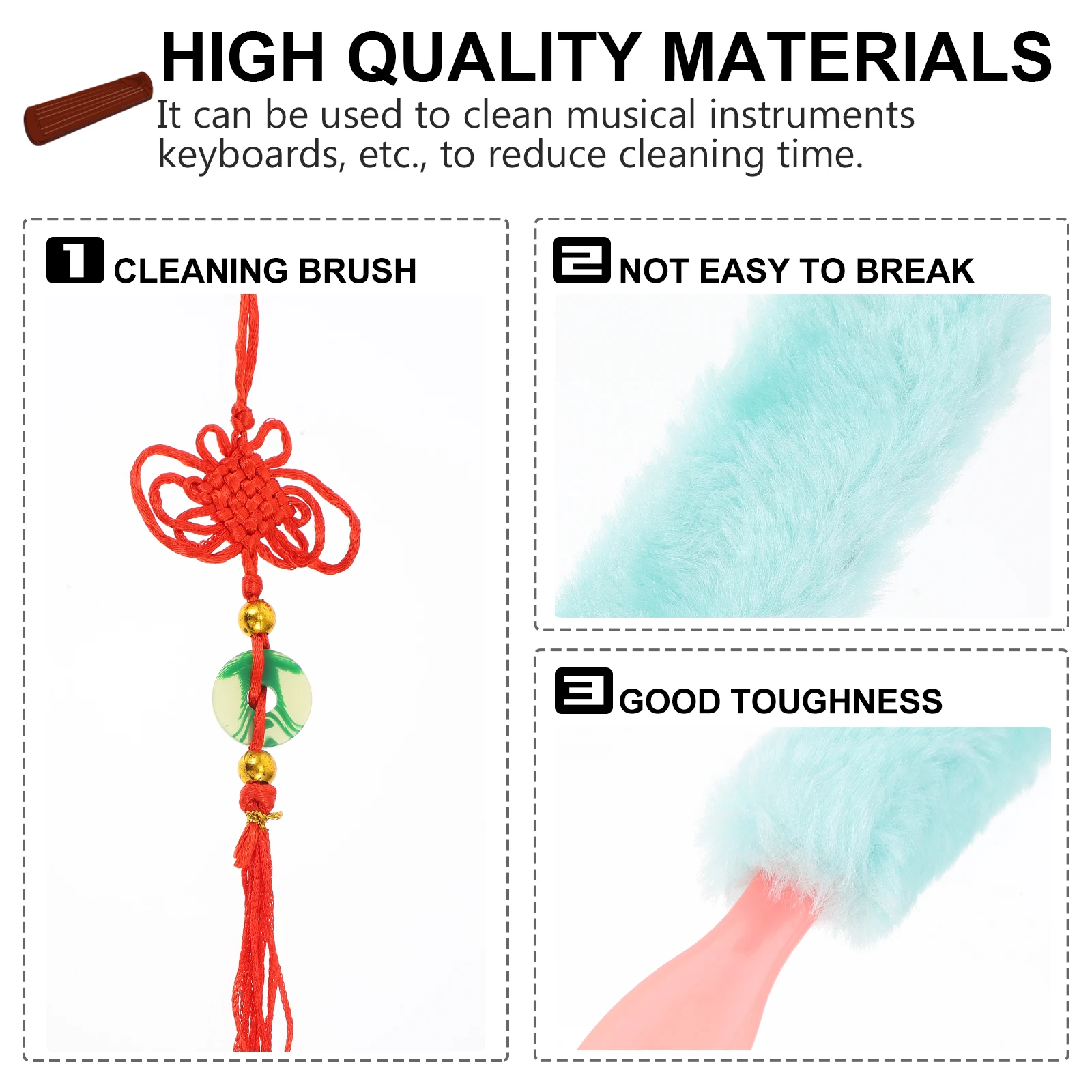 

Guzheng Cleaning Brush Dust Instrument Dusting Brushes Accessories Extended Fleece