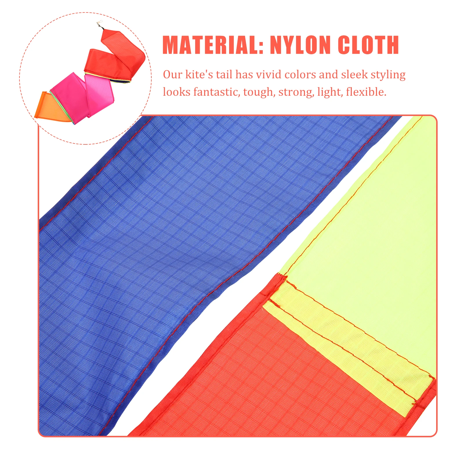 2 Pcs Rainbow Tail Kite Colorful Trick Accessories Drone Attachments Nylon Cloth
