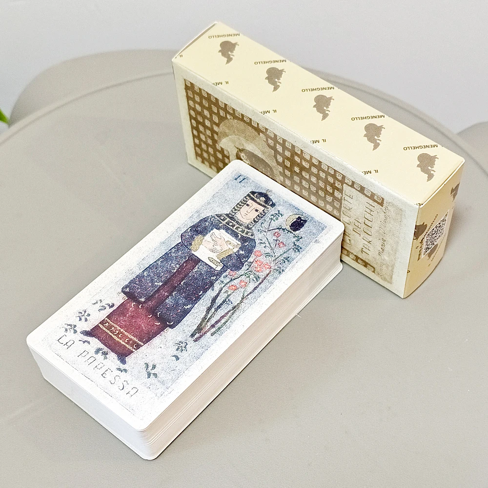 Baralho de 78 Cartas de Tarô Estilo Italiano Pintado à Mão – La Corte Dei Tarocchi 11*5.5cm