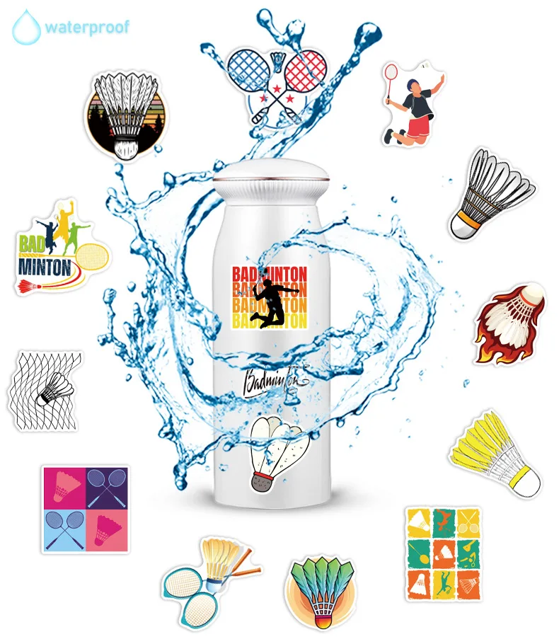 50 STKS Grappige Sport Graffiti Stickers Badminton Sport Cartoon DIY Decoratie Kinderspeelgoed Bagage Laptop Telefoon Gitaar Fiets