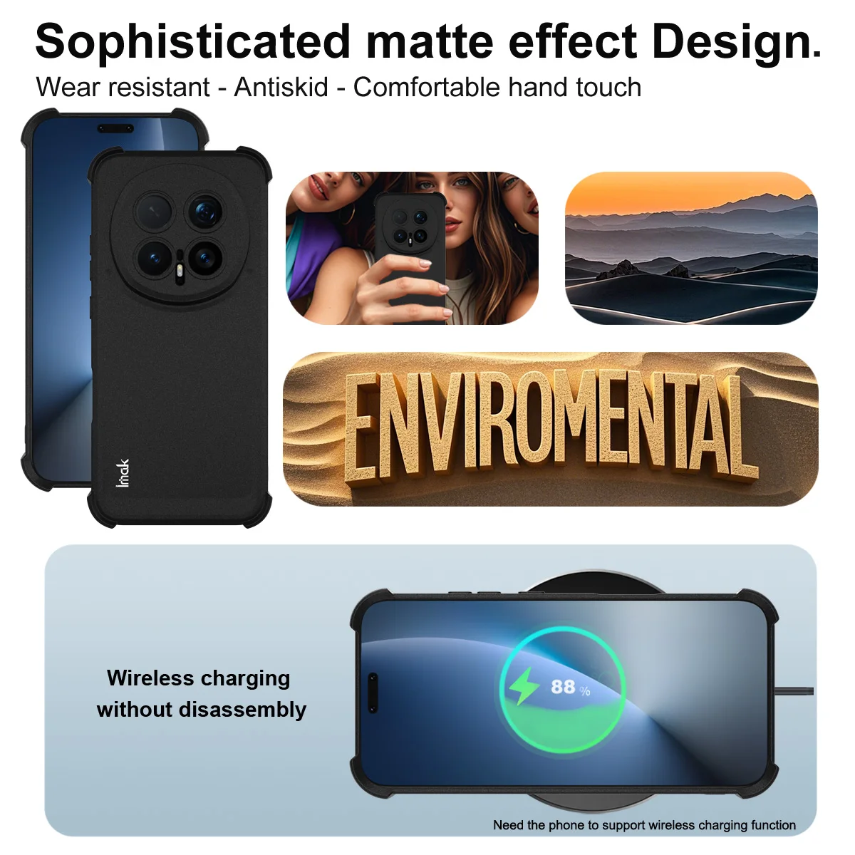 حافظة IMAK مقاومة للصدمات لهاتف Honor Magic8 Magic 8 Pro Play 10T 5G غطاء وسادة هوائية ناعمة #5