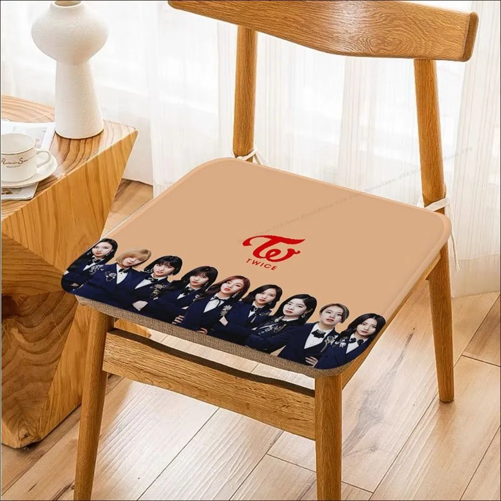 Kpop T-TWICE Cushion Mat Creative Fabric Cushion Non-slip Living Room Sofa Decor Students Stool Tatami Office Chair Mat Pad