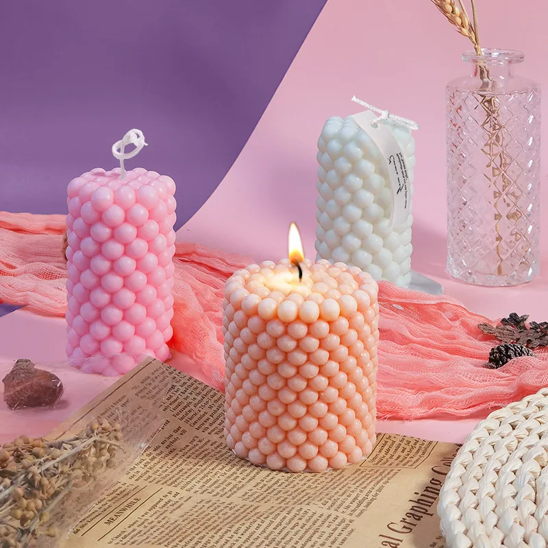 

Creative Cylindrical Magic Ball Candle Silicone Mold New DIY Plaster Fragrance Ornaments Silicone Mold