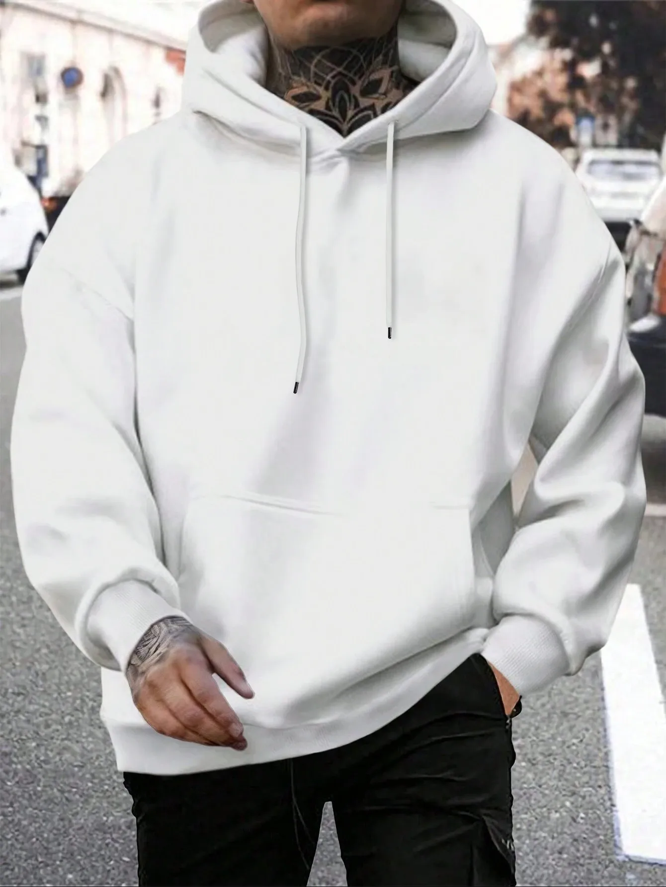 لذيذ كبير برغر الطاقة يطبع الرجال هوديي لينة جيب الشارع الشهير Harajuku عادية هودي كل مباراة الصوف للجنسين الملابس #2