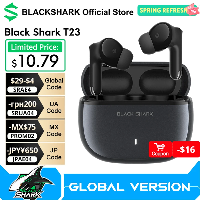 Blackshark T23 Bluetooth headphones 40-Hour Battery Life Bluetooth 5.4 Volume adjustment ENC noise reduction