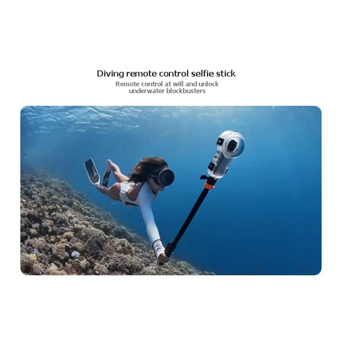 Underwater Selfie Stick with Remote for X6,X4 Air,X5, 60m Waterproof 88cm Selfie Stick