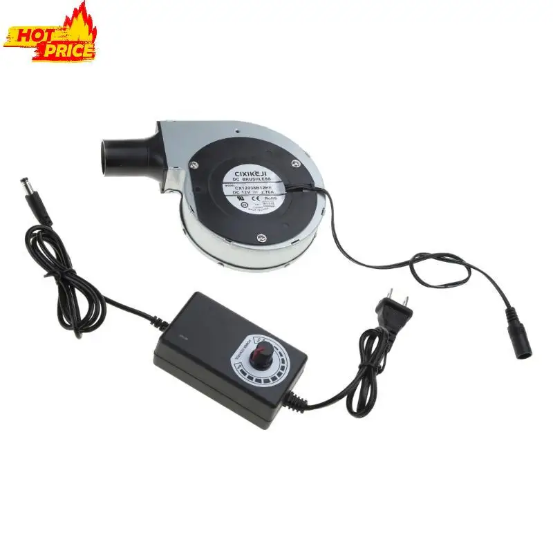 Czarny, bezszczotkowy wentylator chłodzący na prąd stały, piekarnik, grill, bezszczotkowy wentylator, dmuchawa