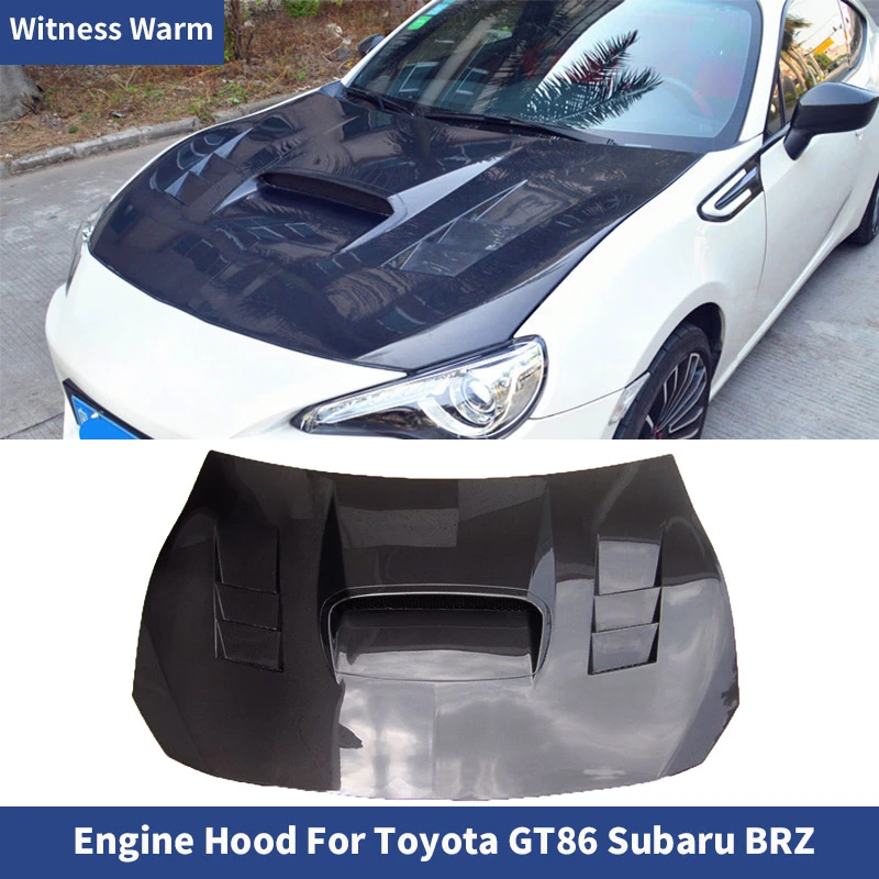 

For Toyota GT86 bonnet High Quality Carbon Fiber engine hood cover For Subaru BRZ Bonnets engine Cover body kit 2013 14 15 16 17