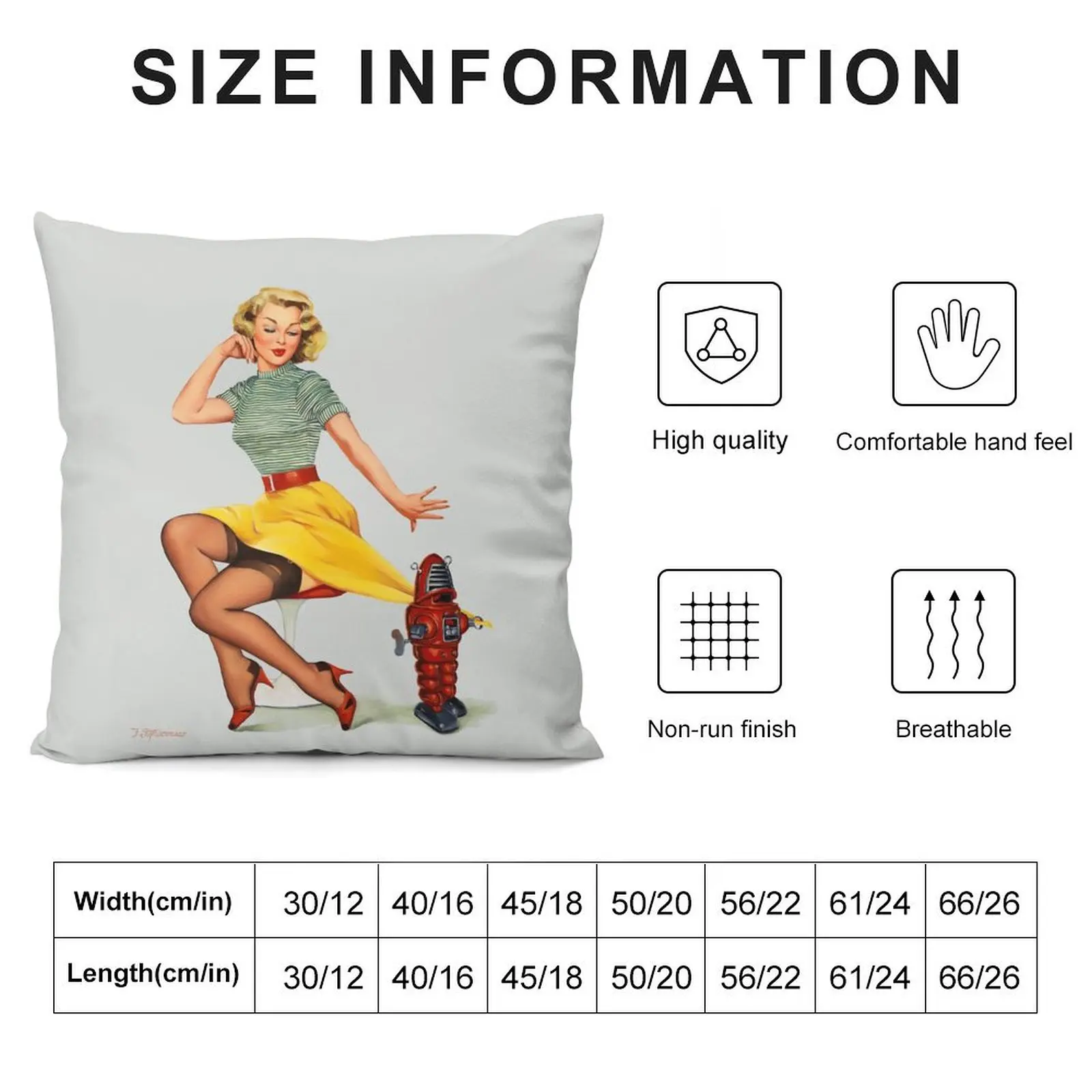 Pin-Up Girl 'All Wound Up' by Fiona Stephenson Throw Pillow Throw Pillow Covers Sitting Cushion pillow