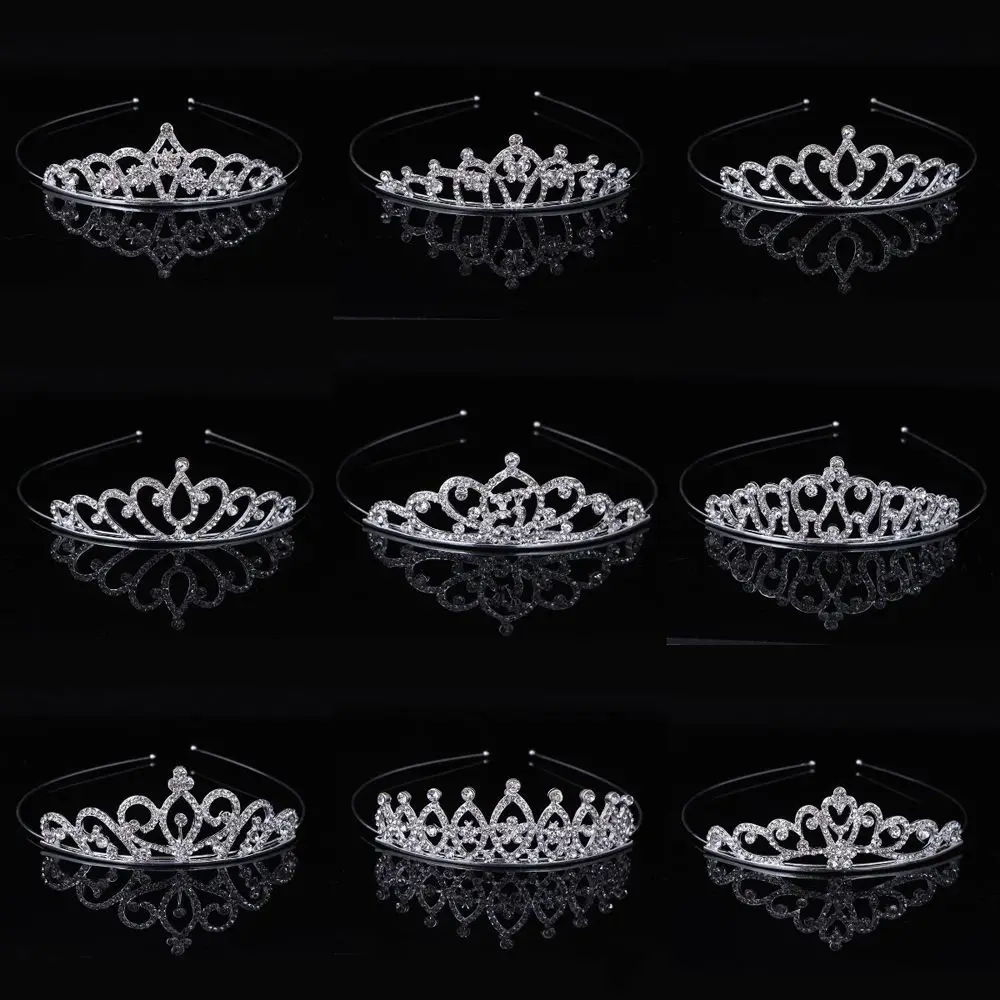 Luxury Headpieces Headdress Girls Princess Wedding Party Children Tiaras Head Jewelry Kids Hairbands Rhinestone Crystal Crown