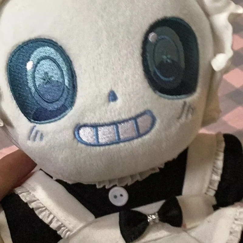 20cm Anime Gra Role Sans Kawaii Szkielet Cosplay Bawełniana Lalka Ciało Kreskówka DIY Przebranie Ubrania Pluszaki Figurki Zabawki Prezent dla Fanów