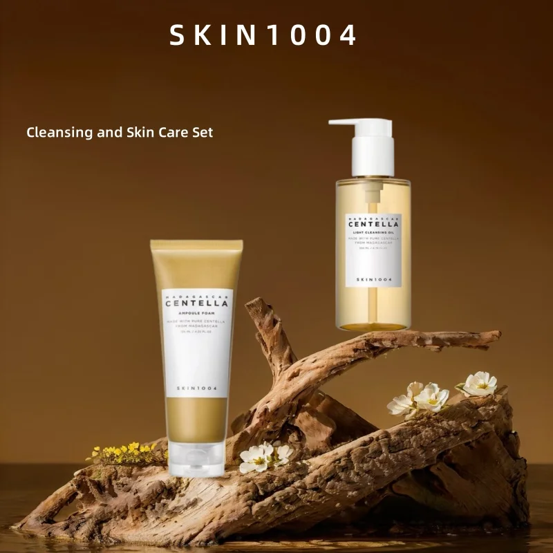 SKIN1004 Cuidado de la piel Centella Ampolla Limpiador de espuma para lavado de cara Control de poros faciales Maquillaje Aceite de limpieza suave Juego de cuidado de la piel coreano