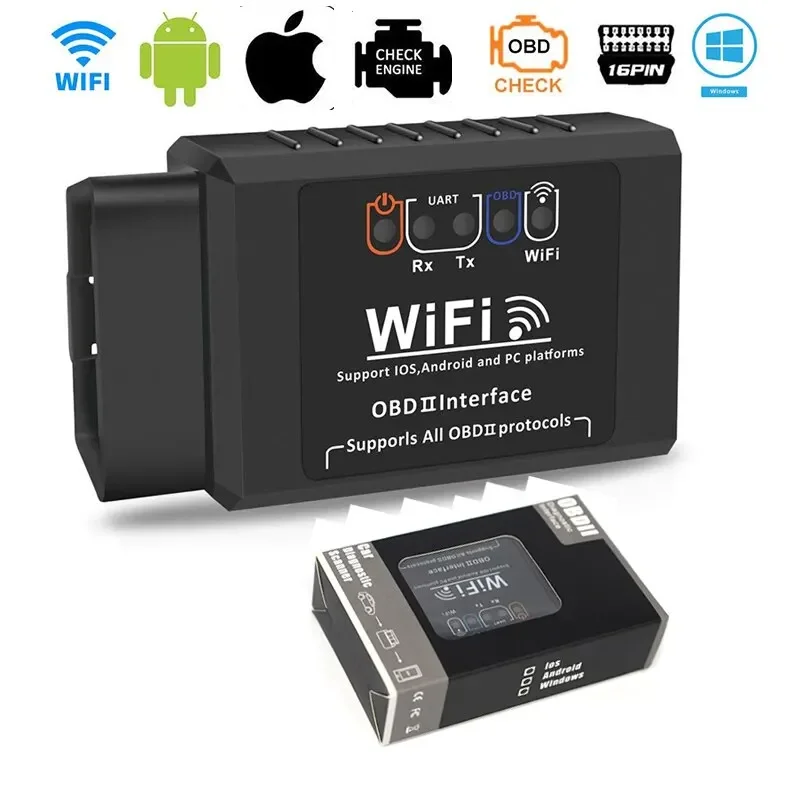 OBD2 WIFI ELM327 V 1.5 Scanner for iPhone IOS /Android Auto OBDII OBD 2 ODB II ELM 327 V1.5 WI-FI Code Reader Diagnostic Tool