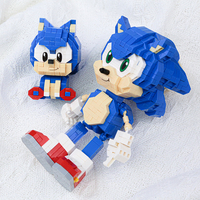 Sonic Cartoon Bricks Anime Model Action Figures Toy Cartoon Building Bricks Assemble Educational Children's Toys Birthday Gifts