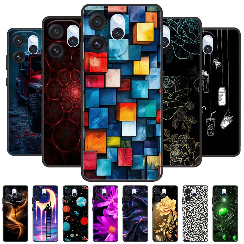 Phone Case for Oppo Reno15 Pro Global Soft TPU Silicone Cover Black Case For Oppo Reno15 pro 5G Fashion Cool Coque Shell Fundas