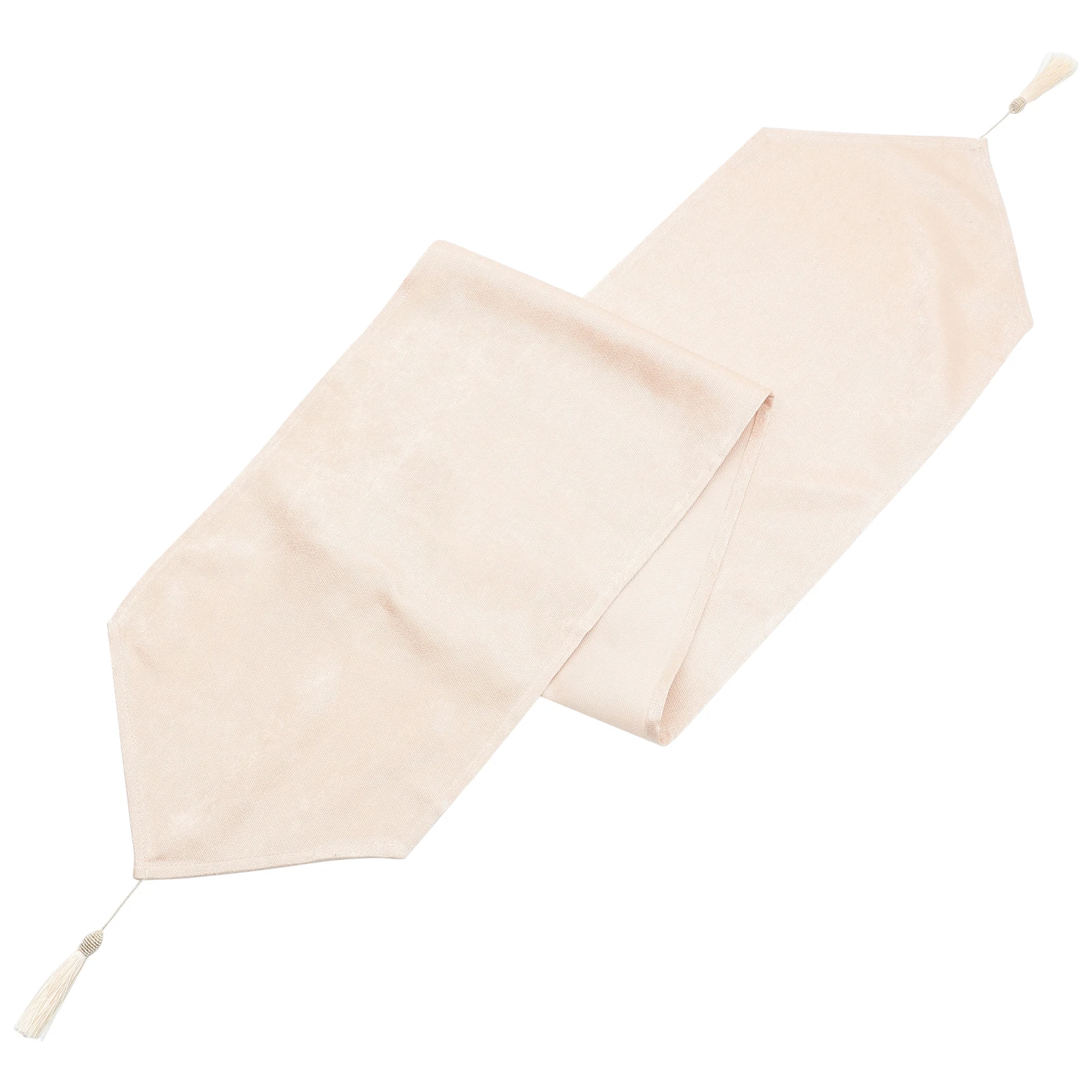 

Nordic Style Table Runner Linen Farmhouse Decor Thick Wedding Party Xmas Kitchen Home Cover Elegant Beige