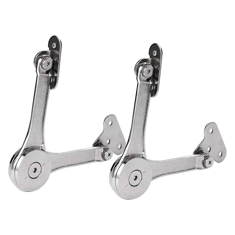 2 Pcs Heavy Duty Lid Hinges Soft Close, Support Hinges Keep Lid Open Safe For Cabinets Kitchen Maximum Support 50Lbs