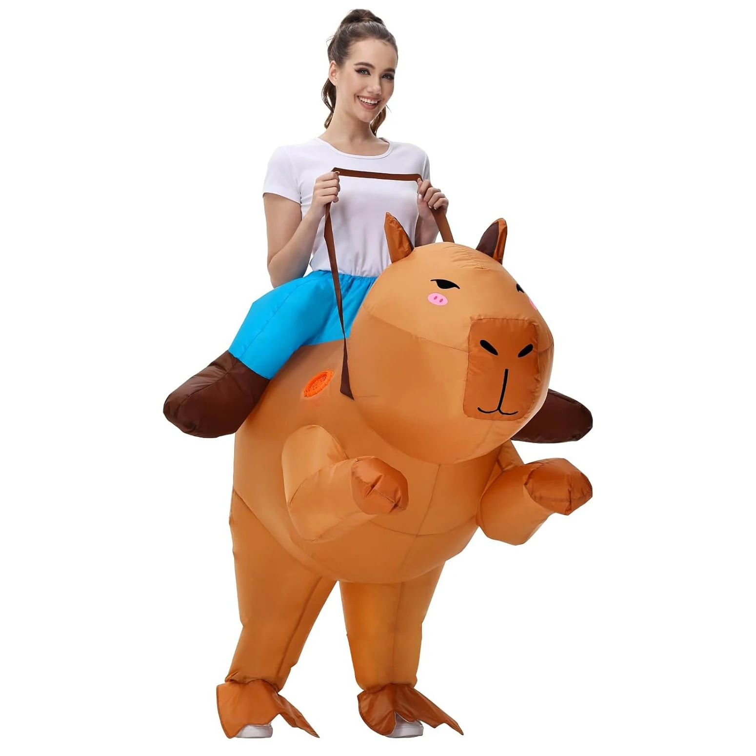Aufblasbare Erwachsenen-Capybara-Kostüme Weihnachten Anime Cosplay Kostüm Capybara Maskottchen Ausgefallenes Party-Rollenspiel Disfraz