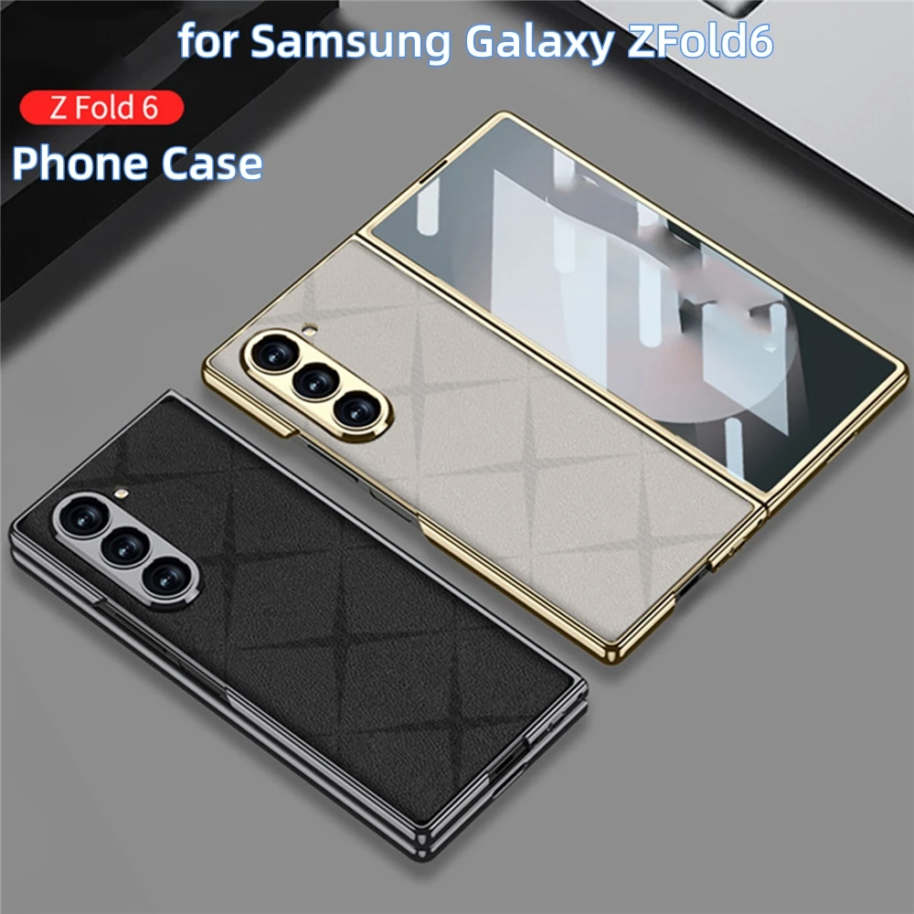 

For Samsung Galaxy ZFold6 Phone Case Folding Screen Plating PC Simple Style Protective Shell Accessories