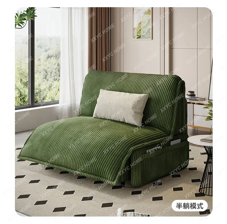 

a50 Living room electric sofa bed, modern simple small apartment new corduroy sitting and sleeping multi-functional sofa