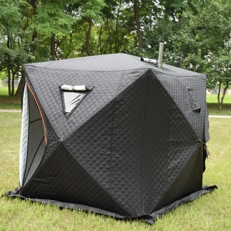 OEM Winter Cotton 3 Layers Sauna Tent Outdoor Portable Sauna Tent for 4 Person