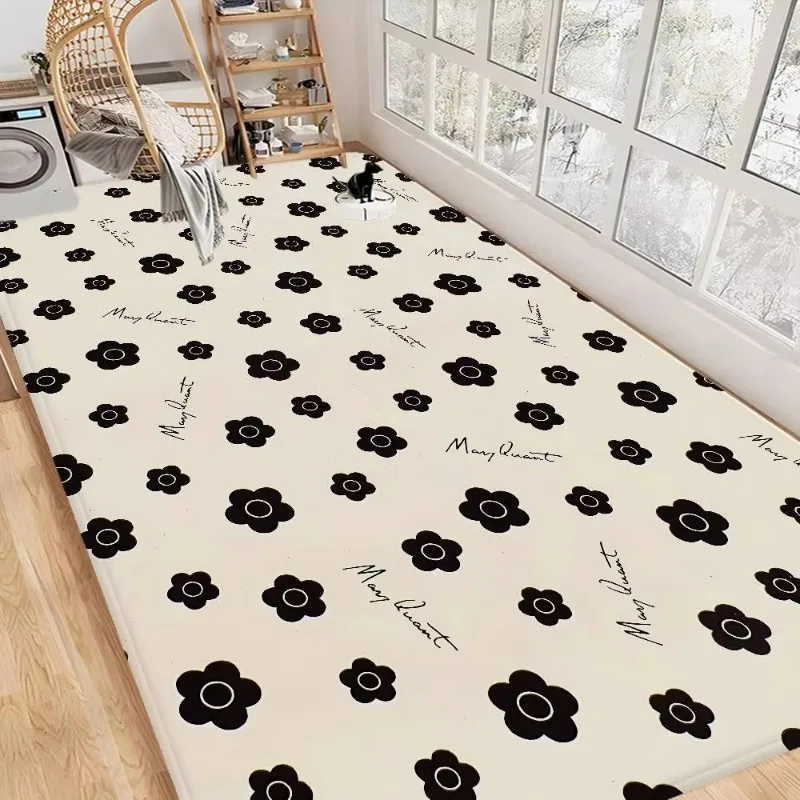 M-Mary Quant Door Mat Cheaper Anti-slip Modern Living Room Balcony Printed Bedside Mat Home Decor