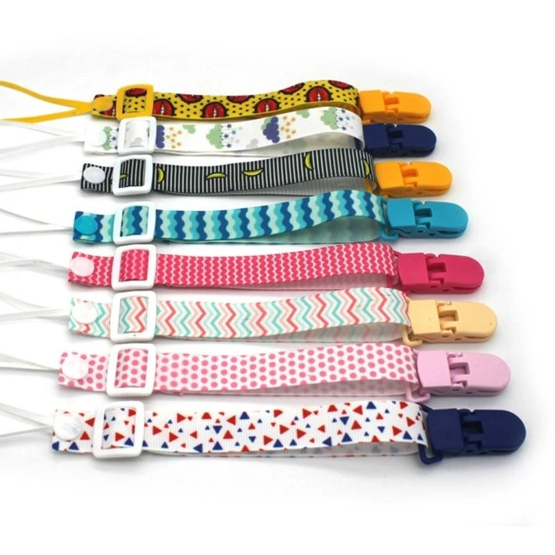 M76C nadruk kreskówkowy łańcuszek z klipsem do smoczka dla dziecka gryzak łańcuszek do smoczka klips do uchwytu