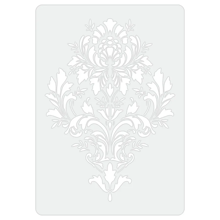 1PC A4 Vintage Barock Schablone für Wandmalerei – DIY klassische Blumenvorlage für Heimdekoration – Detail 1