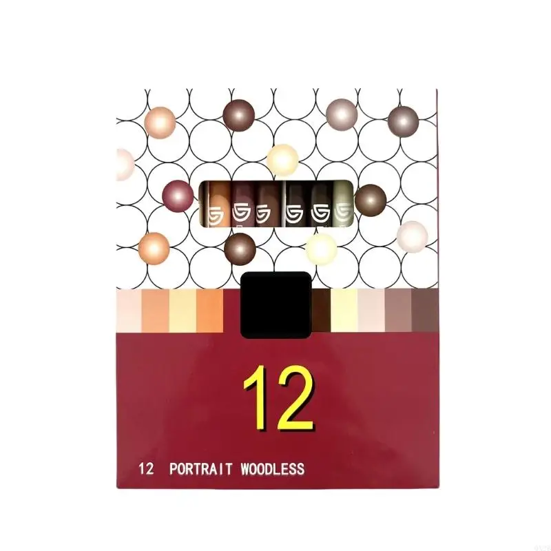 12 Lápis cor sem à base óleo para pintura desenho retratos