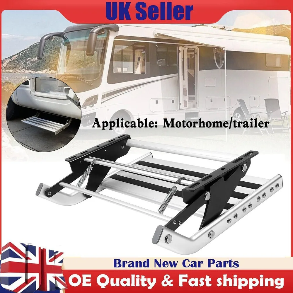 Aluminum Manual Pull Out Drop Down Folding Step Motorhome RV Campervan Caravan H