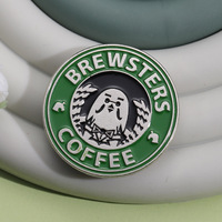 brewsters COFFEE pigeon Brooches for Women Men Wear Hat Glasses Sitting Small Pet Animal Party Casual Brooch Pin Gifts High Qual
