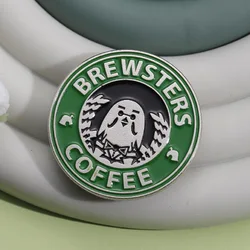 brewsters COFFEE pigeon Brooches for Women Men Wear Hat Glasses Sitting Small Pet Animal Party Casual Brooch Pin Gifts High Qual