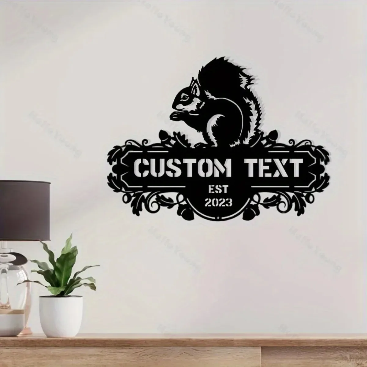 

Настраиваемый металлический знак с белкой - индивидуальный дизайн, горячая распродажа, домашний сад, уличное настенное искусство и подарок