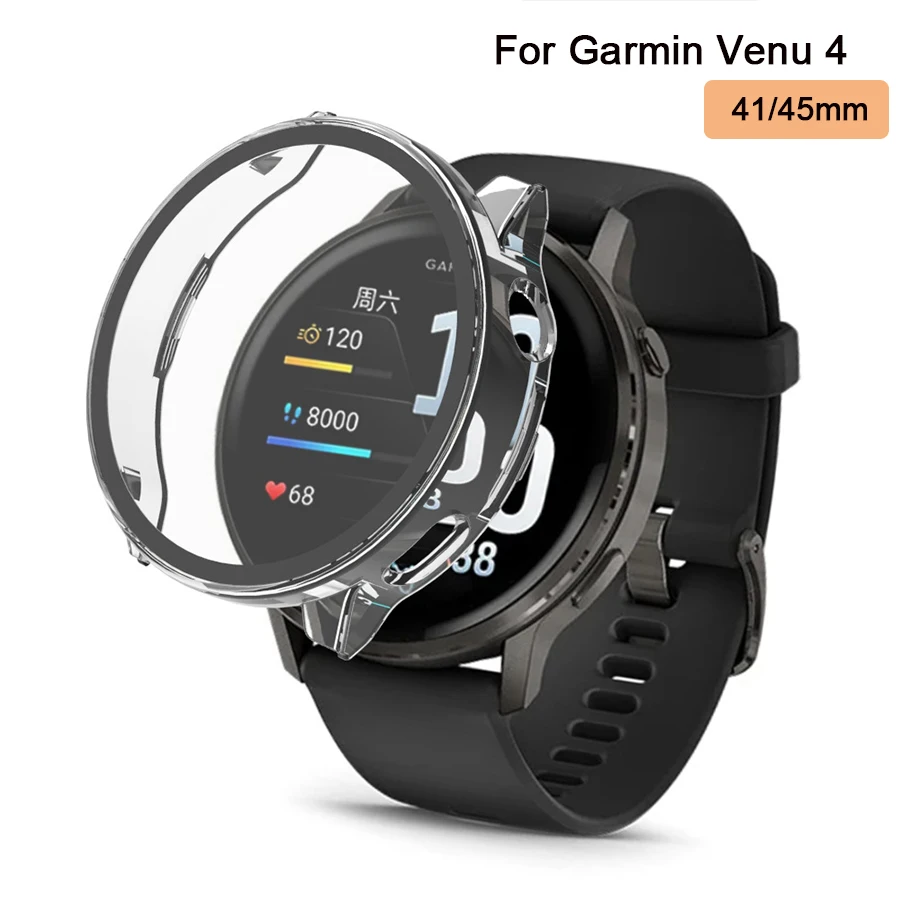 

Case For Garmin Venu 4 45mm 41mm Tempered Glass Screen Protective Shell Bumper For Garmin Venu 4