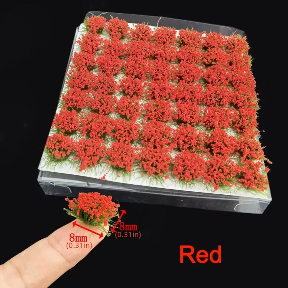 Costruzione fai-da-te in miniatura grappolo di fiori treno ferroviario materiali vegetali in ABS ciuffi di fiori statici modellismo simulazione