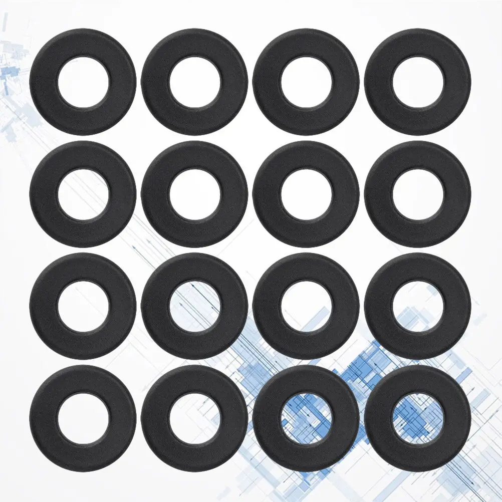 

16 шт. черных ПВХ-прокладок для футбольных столов (для стандартных машин с 8 стержнями), защитные буферы, снижающие износ и разрывы, для футбольных автоматов