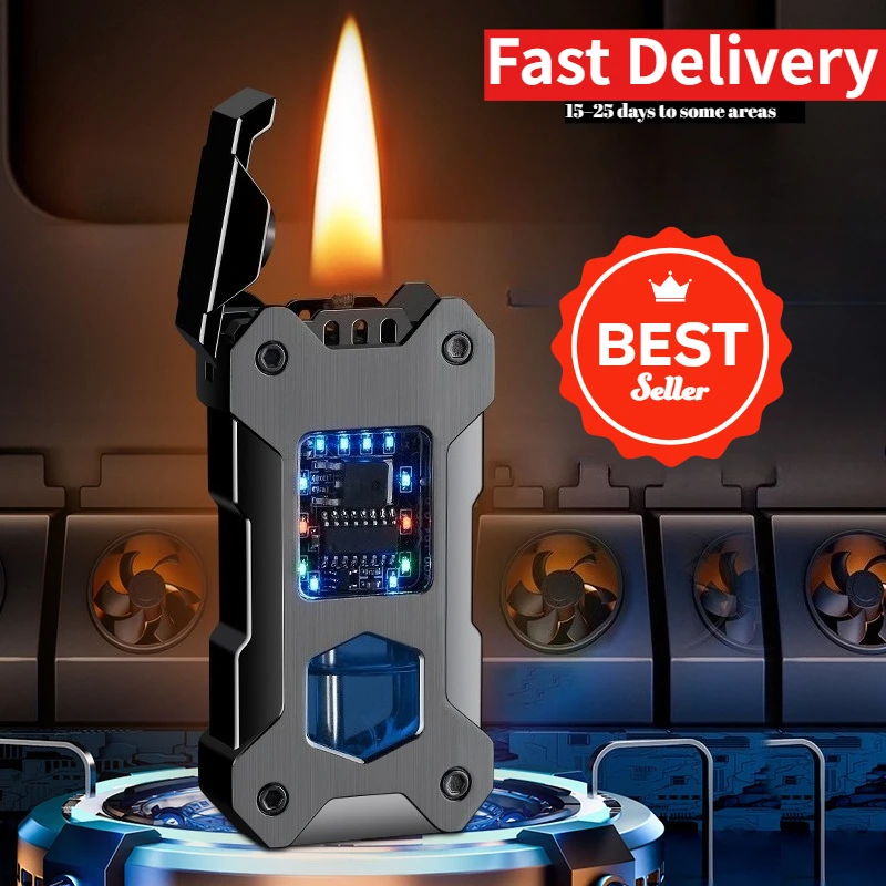 Mecha Voice-activated Induction Smart Lighter Oil and Electric Dual-use Lighter High-end Gift Coal Oil Type-C fast charging